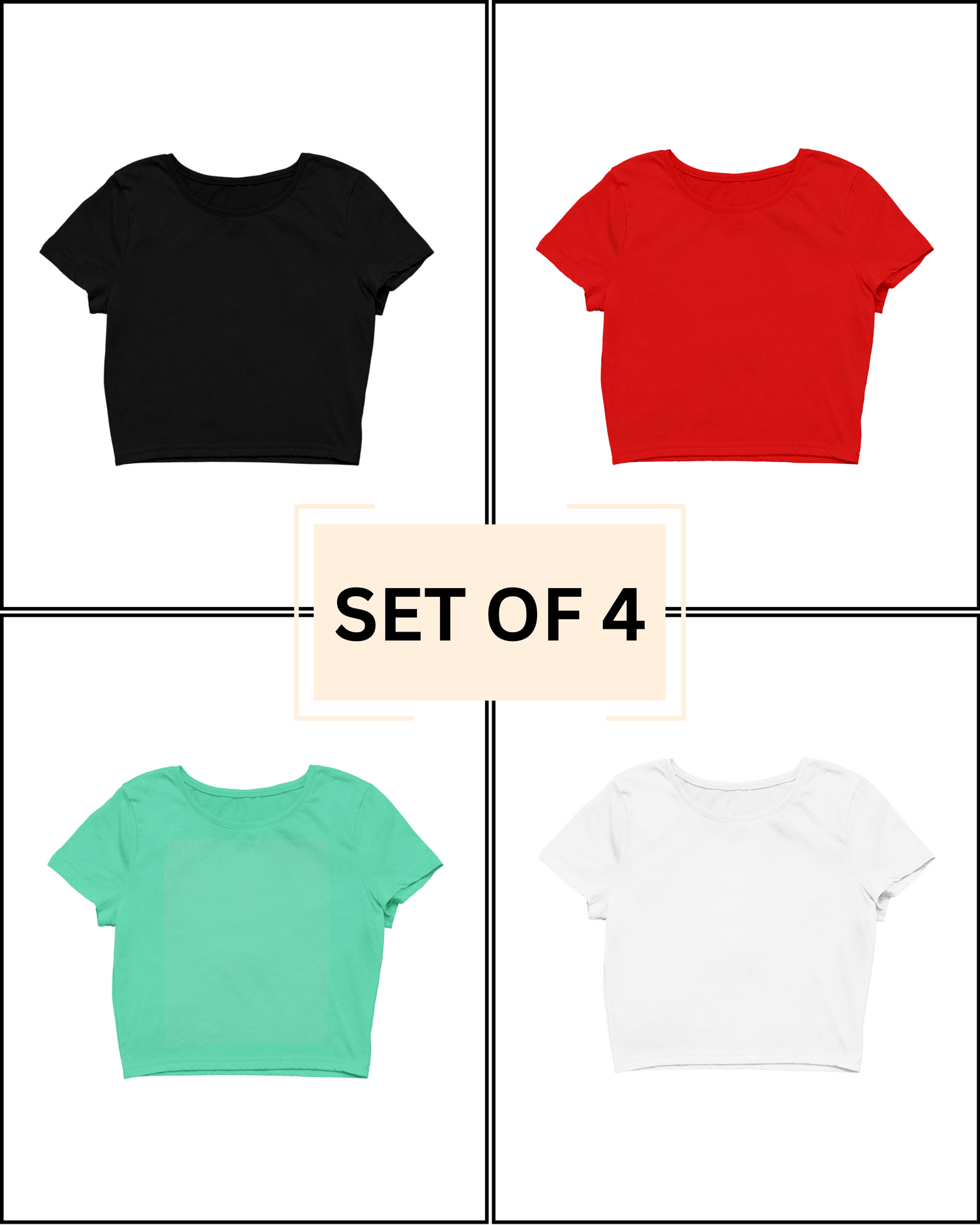 Crop Top 4 Solids COMBO