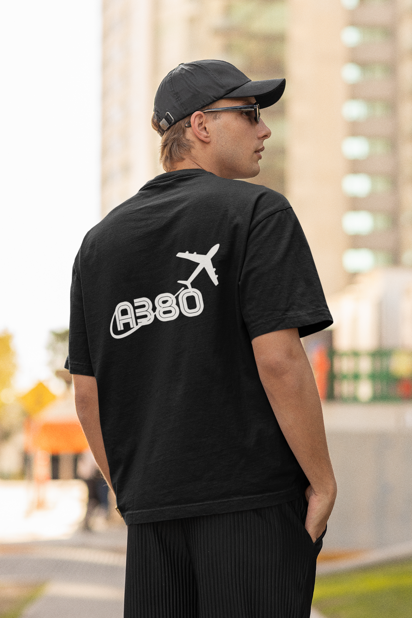 Oversized Airbus A380 graphic T-Shirt